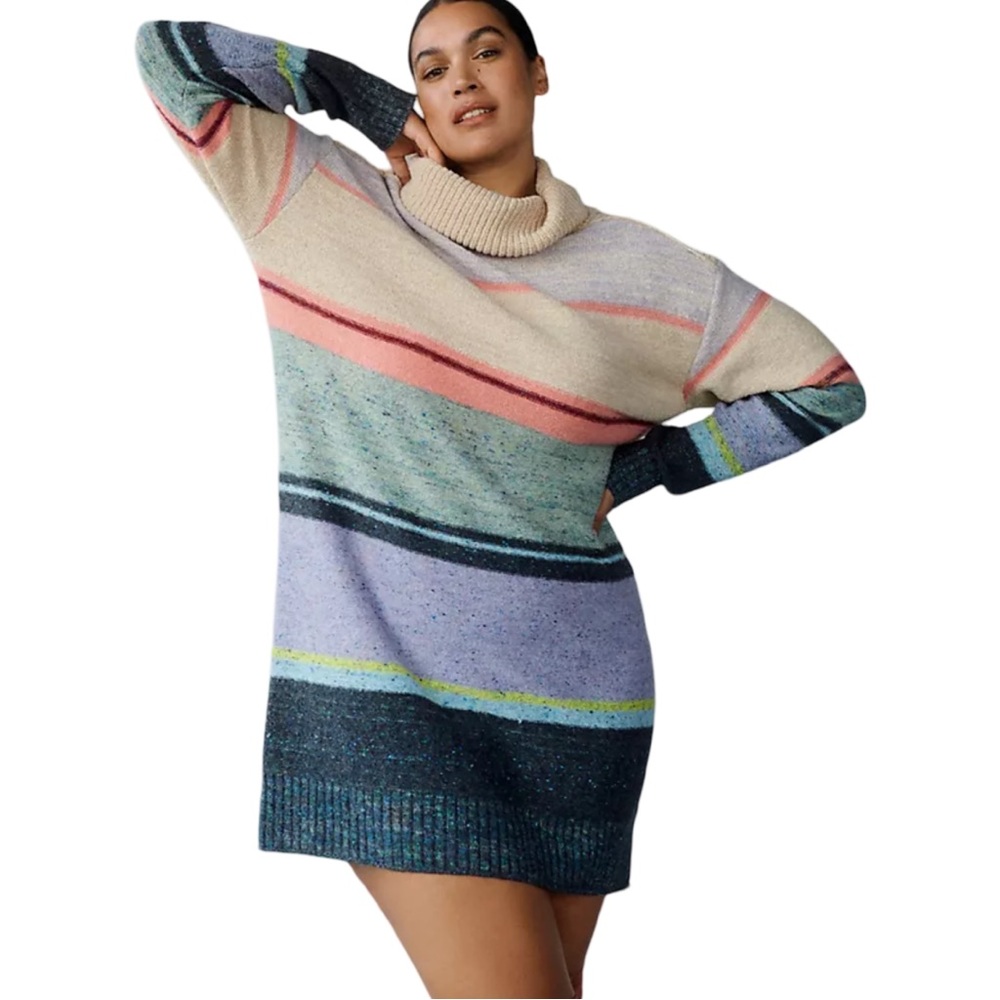 Daily Practice by Anthropologie Soft Pullover Turtleneck Sweater Dress Size 1X